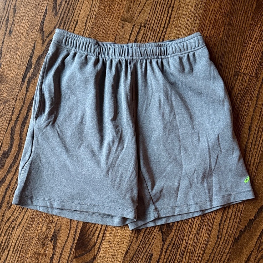 Z Asics Men Small Workout Basketball Loungewear Gray Athletic Shorts